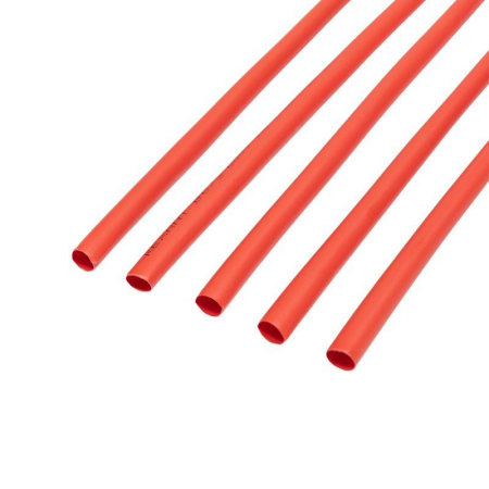 Трубка термоусадочная ТУТ нг 6.0/3.0 красн. 1м Rexant 20-6004