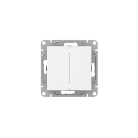 Выключатель 2-кл. СП Эпика механизм бел. EKF UP1-SWW-20