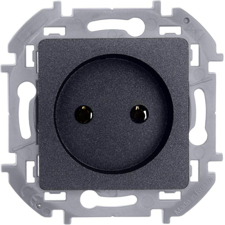Розетка 1-м СП Inspiria 16А IP20 250В 2P механизм антрацит IEK 673713