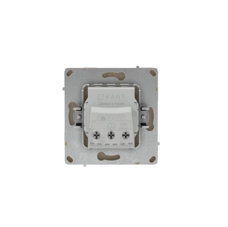 Розетка силовая KANT 2P+E защ. шторки ванильн. марципан DKC 7015003