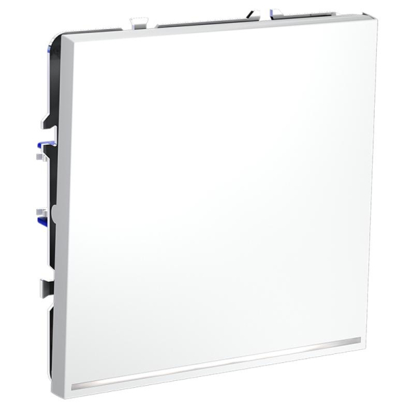 Переключатель проходной 1-кл. СП S70 10А с подсветкой механизм бел. матов. Voltum VLS010402