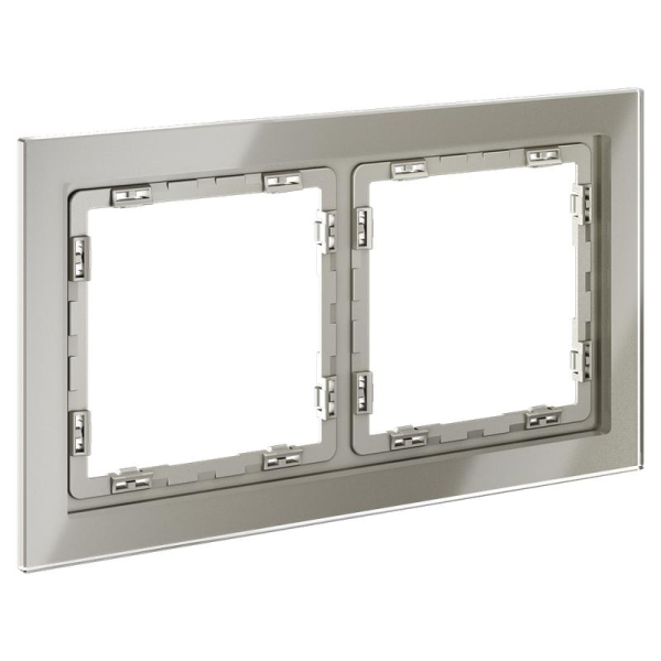 Рамка 2-м S70 стеклян. шелк Voltum VLS110204