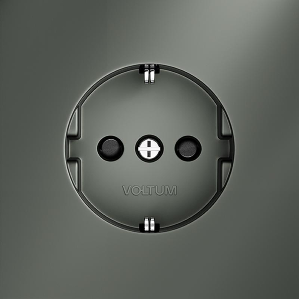 Розетка 1-м СП S70 16А с заземл. защ. шторки механизм титан Voltum VLS040206