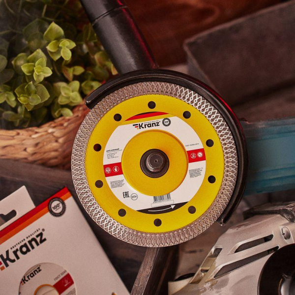 Диск отрезной алмазный ультратонкий 125х22.2мм Kranz KR-90-0141