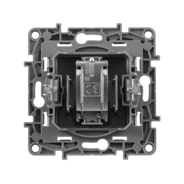 Розетка телевизионная TV СП Etika 2дБ 0-2400МГц с топологией "звезда" механизм алюм. IEK 672451