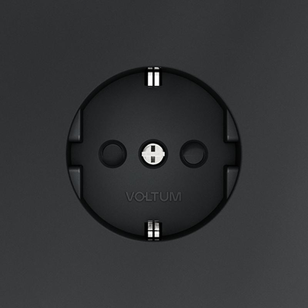 Розетка 1-м СП S70 16А с заземл. защ. шторки механизм графит Voltum VLS040207