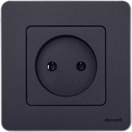 Розетка 1-м СП Inspiria 16А IP20 250В 2P механизм антрацит IEK 673713