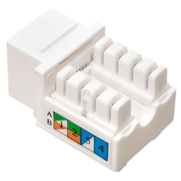 Модуль Keystone RJ45 кат.6 неэкранир. 110 IDC 90град. бел. TERACOM PRO EKF TRP-KSTN-90D-6UTP-WH