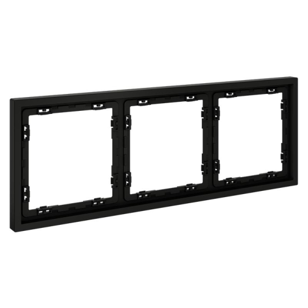 Рамка 3-м S70 пластик. черн. матов. Voltum VLS100308