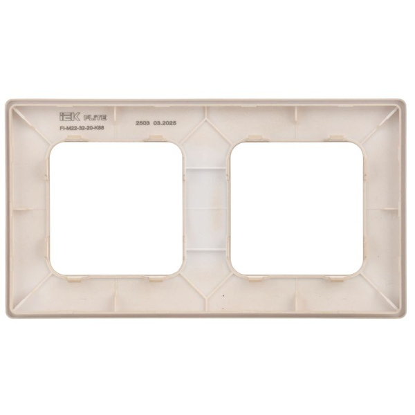 Рамка 2-м СП FLITE РУ-2-К-ФлЛ льняной IEK FI-M22-32-20-K88