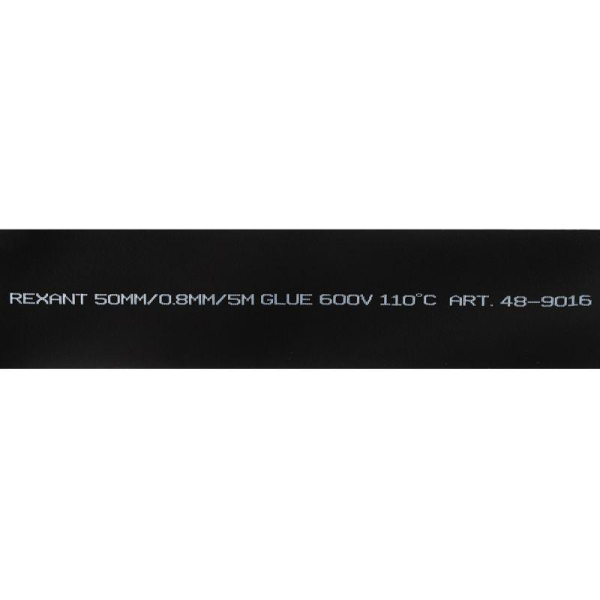 Лента термоусаживаемая ТЛ-0.8 50мм 5м с клеевым слоем черн. Rexant 48-9016