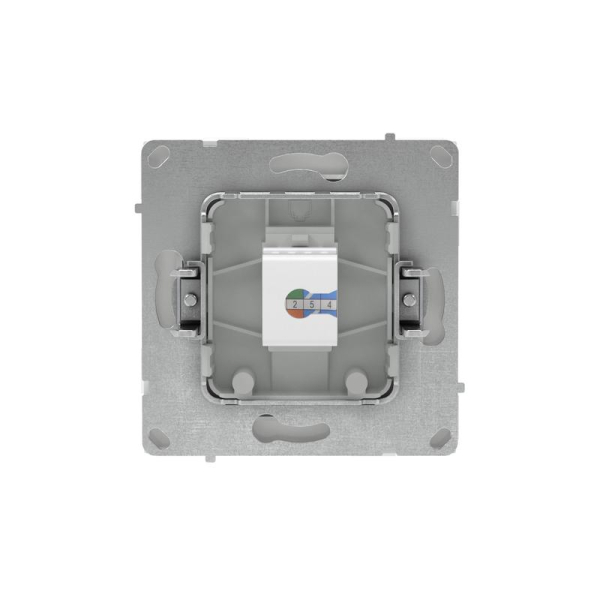 Розетка компьютерная 1-м KANT RJ45 кат.6A без шторки бел. магнолия DKC 7000673