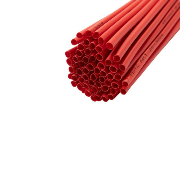 Трубка термоусадочная ТУТ нг 3.0/1.5 красн. 1м REXANT 20-3004