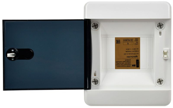 Корпус ЩРН-П-4 UNION Compact IP41 черн. прозр. дверь пластик. IEK UIC-KP12-N-04-41-K01