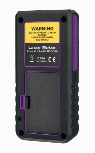 Рулетка лазерная Reel PLUS GD80 фиолет. Ermenrich 85315