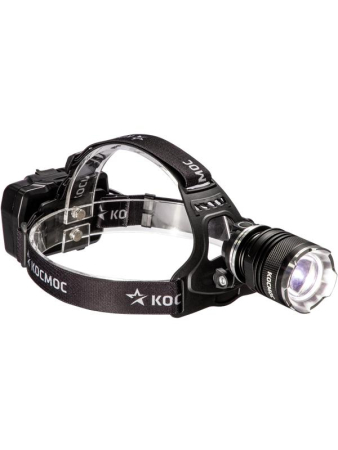Фонарь налобный аккум. 10Вт P70 LED/Li-ion18650 3х1200мА.ч алюм. КОСМОС (KOC853Lit)