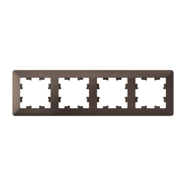 Рамка 4-м AtlasDesign Air мокко/дым. черн. SE ATN220604