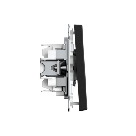 Переключатель 2-кл. ArtGallery 10AX быстрозажим. клем. механизм карбон SE GAL001065S