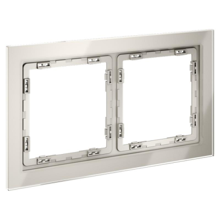 Рамка 2-м S70 стеклян. кашемир Voltum VLS110203