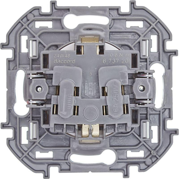 Розетка 1-м СП Inspiria 16А IP20 250В 2P+E немецк. стандарт механизм бел. IEK 673720