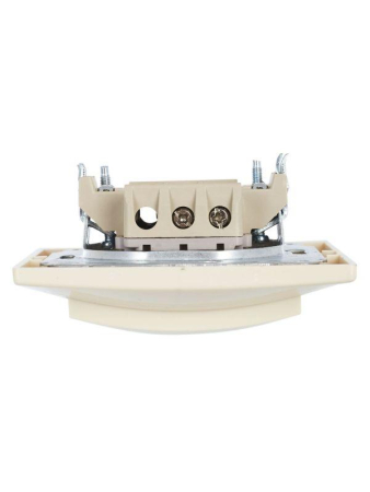 Переключатель проходной 1-кл. СП Кварта 10А IP20 ВСп10-1-0-ККм крем. GENERICA EVK12-K33-10-DM