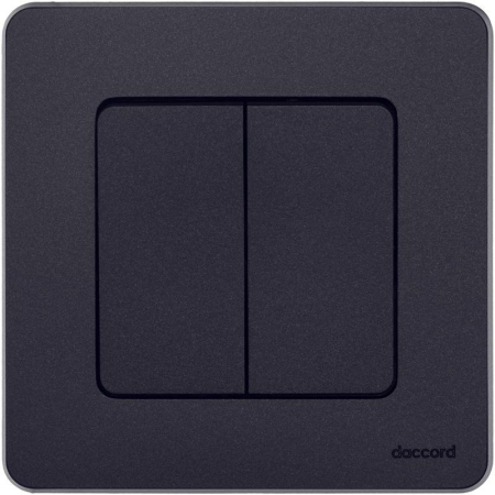 Выключатель 2-кл. Inspiria 10А IP20 250В 10AX механизм антрацит IEK 673623