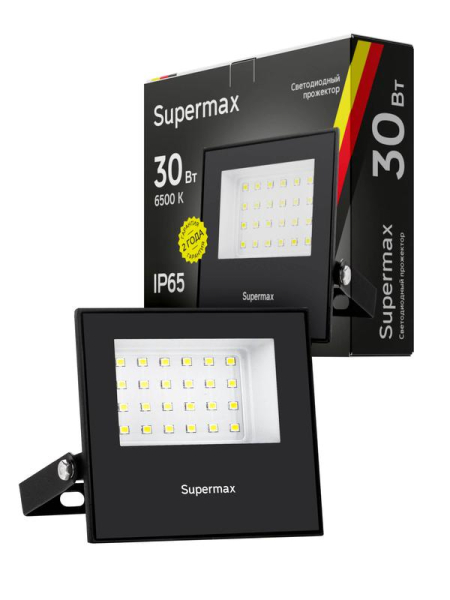 Прожектор светодиодный Supermax SPR 30Вт 6500К 3000лм IP65 КОСМОС S_PR_LED_30