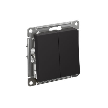 Выключатель 2-кл. AtlasDesign (сх. 2) 10А с самовозвратом механизм карбон SE ATN001017