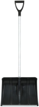 Лопата для уборки снега "Снеговик" 500х375х1355мм алюм. черенок; пластик. 68104