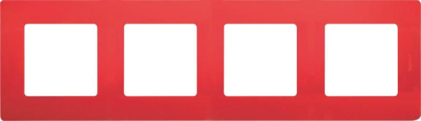 Рамка 4-м Etika красн. IEK 672534