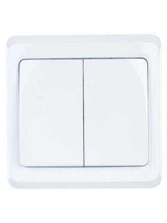 Выключатель 2-кл. СП Вега 10А IP20 ВС10-2-0-ВБ бел. GENERICA EVV20-K01-10-DM