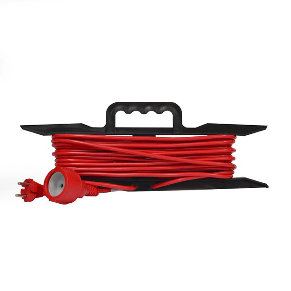 Удлинитель-шнур на рамке 1х10м без заземл. 10А IP20 2.2кВт ПВС 2х1 DOMTOK 2473