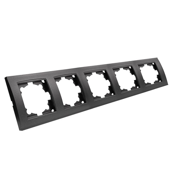 Рамка 5-м Бриллиант горизонт. графит Universal 1028-Gr