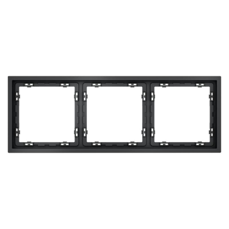 Рамка 3-м S70 пластик. графит Voltum VLS100307