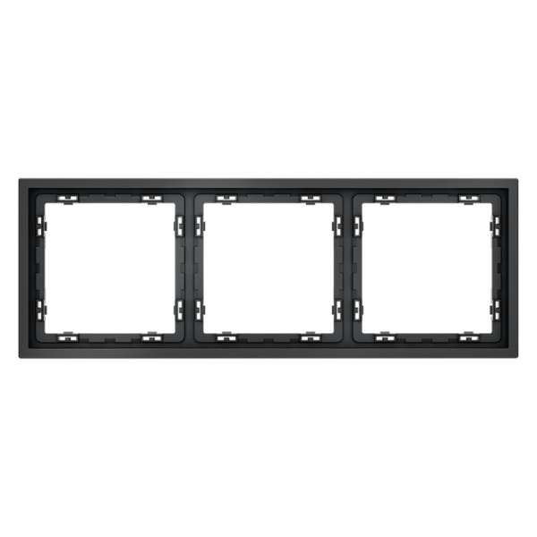 Рамка 3-м S70 пластик. графит Voltum VLS100307