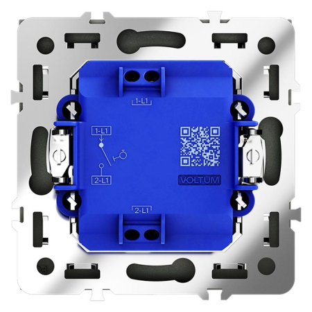 Выключатель 1-кл. СП S70 10А с самовозвратом механизм черн. матов. Voltum VLS010608