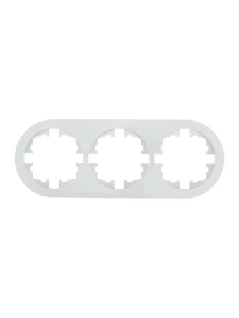 Рамка 3-м OSEN горизонт. круглая бел. LEZARD 744-0200-148