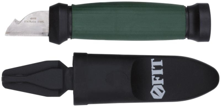 Нож электрика нерж.сталь 2-х сторонняя заточка лезвие 33мм FIT 10642