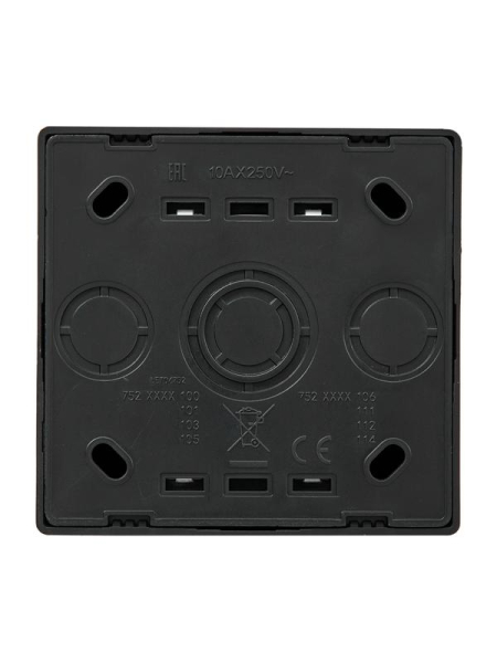 Выключатель 2-кл. ОП LETO с индикацией черн. бархат LEZARD 752-4200-112