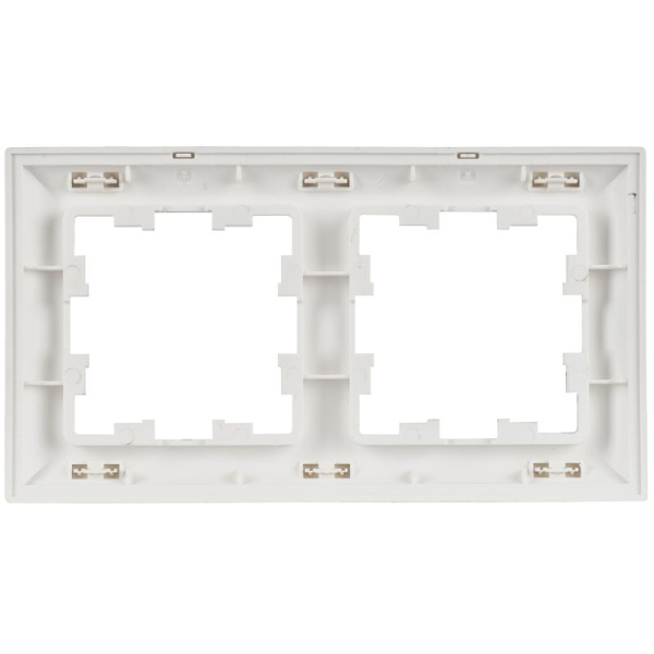 Рамка 2-м BRITE РУ-2-БрАБ арктич. бел./бел. IEK BR-M22-12-K91