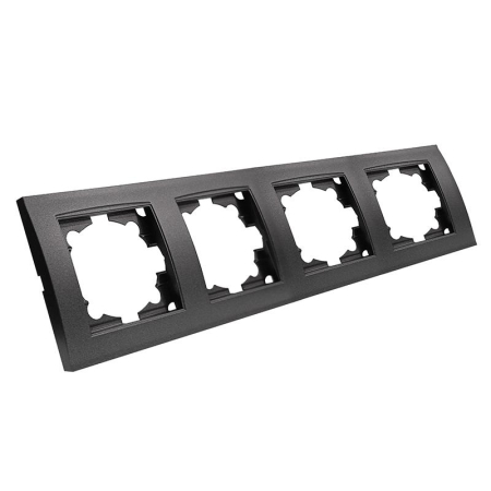 Рамка 4-м Бриллиант горизонт. графит Universal 7947502-Gr