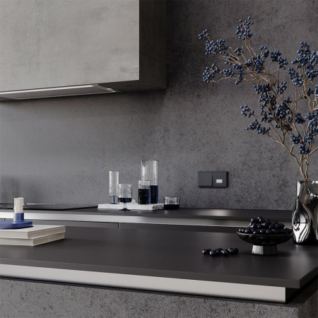 Выключатель 1-кл. СП S70 10А механизм графит Voltum VLS010107