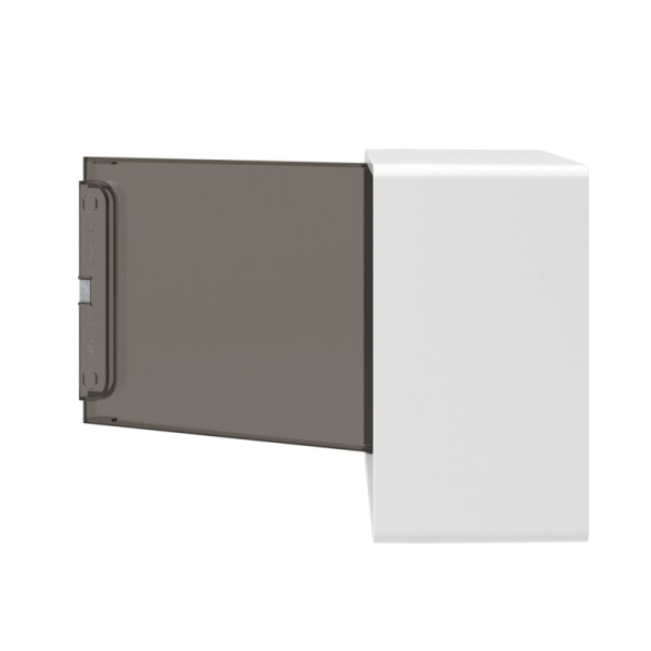 Щиток настенный Фрейм (FRAME) 8 мод. с тонированной дверцей с 2 шинами PEN на 6 и 8 отверст. бел. DKC F08W1WD