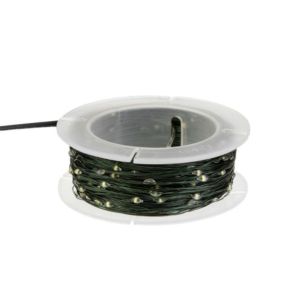 Гирлянда светодиодная "Роса" 30м 300LED бел. IP20 230В с контроллером провод зел. Neon-Night 303-275