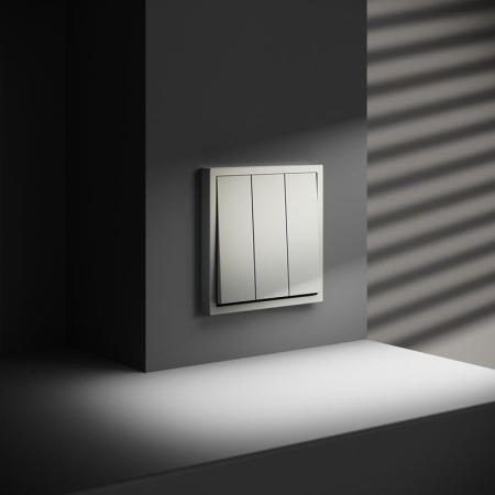 Выключатель 3-кл. СП S70 10А механизм сталь Voltum VLS030105