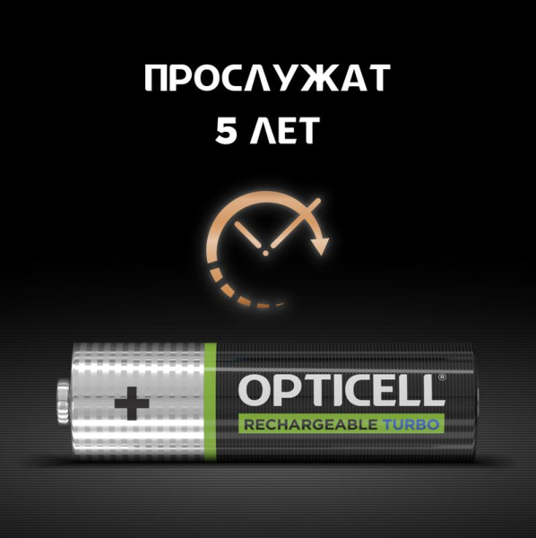 Аккумулятор AA/HR6 1.2В 2600мА.ч Ni-MH (блист.4шт) Turbo Opticell 6080002