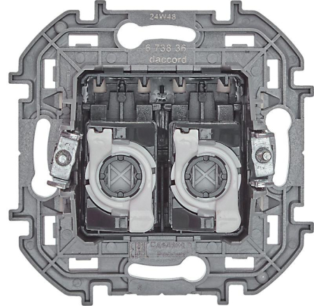 Розетка компьютерная 2-м Inspiria RJ45 кат.5E UTP сл. кость IEK 673836