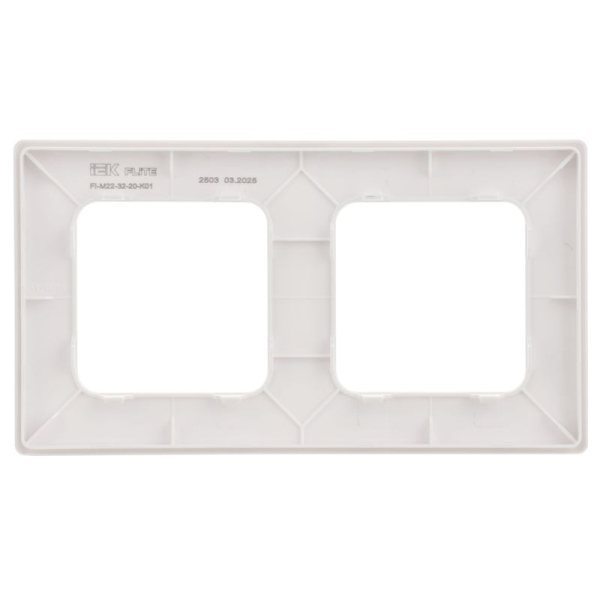 Рамка 2-м СП FLITE РУ-2-К-ФлБ бел. IEK FI-M22-32-20-K01