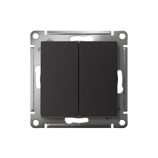 Выключатель 2-кл. AtlasDesign (сх. 2) 10А с самовозвратом механизм карбон SE ATN001017