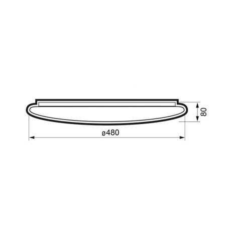 Светильник светодиодный PPB TUBES 60Вт 4000К IP20 d480х80 настенно-потолочный бытовой JazzWay 5049499